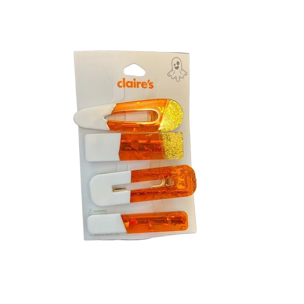 claires‎ candy corn hair barrettes clips Halloween accessories